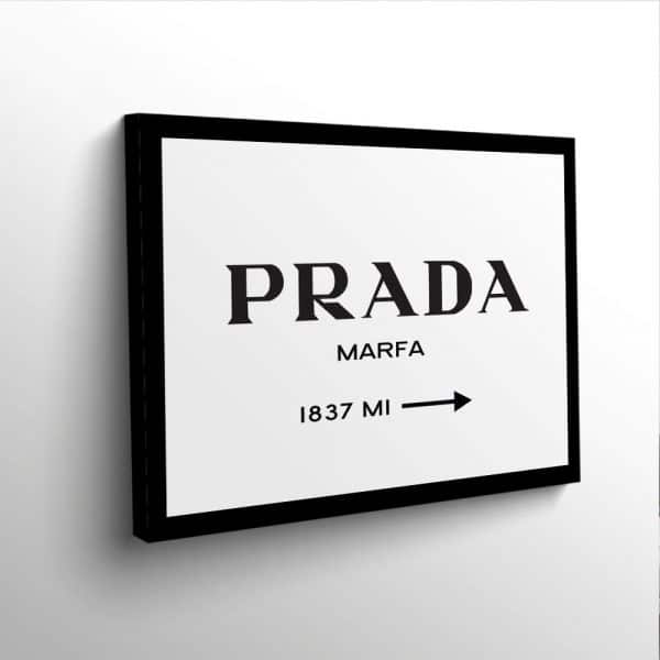 Acheter Tableau sur toile Prada Marfa Noir & Blanc